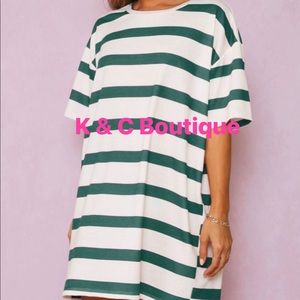 Loose Striped Tshirt Dress